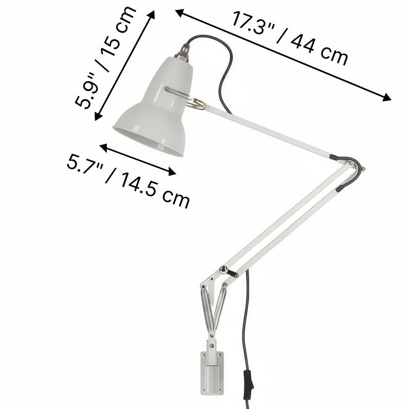 Maßzeichnung der Modryx Wandleuchte